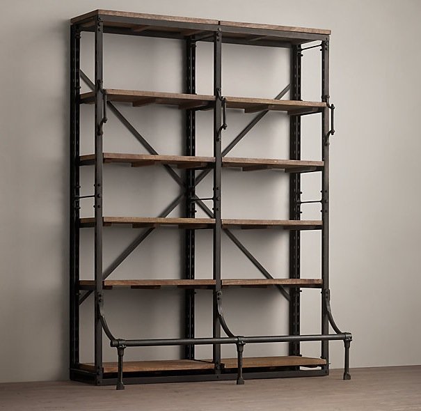 Стеллаж Vintage Iron Stella Double Стеллаж Vintage Iron Stella Double в Орле | Loft Concept