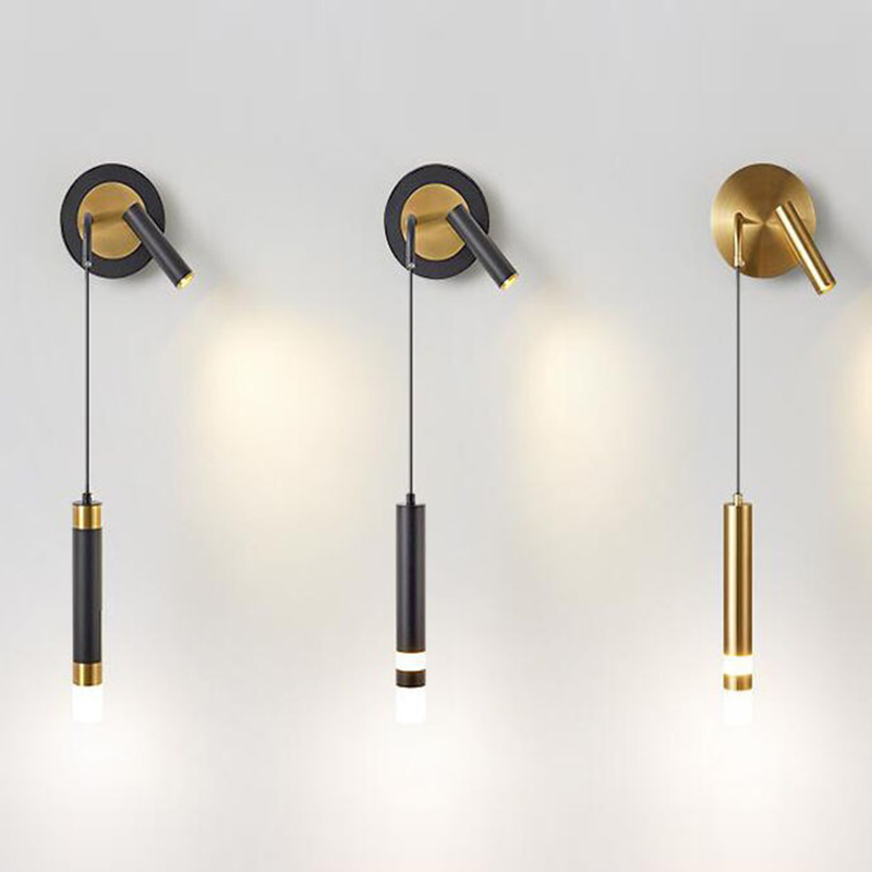 Бра-спот с подвесным светильником Spot Sconce Hanging Lamp Черный Латунь Бра-спот с подвесным светильником Spot Sconce Hanging Lamp Черный Латунь в Орле | Loft Concept
