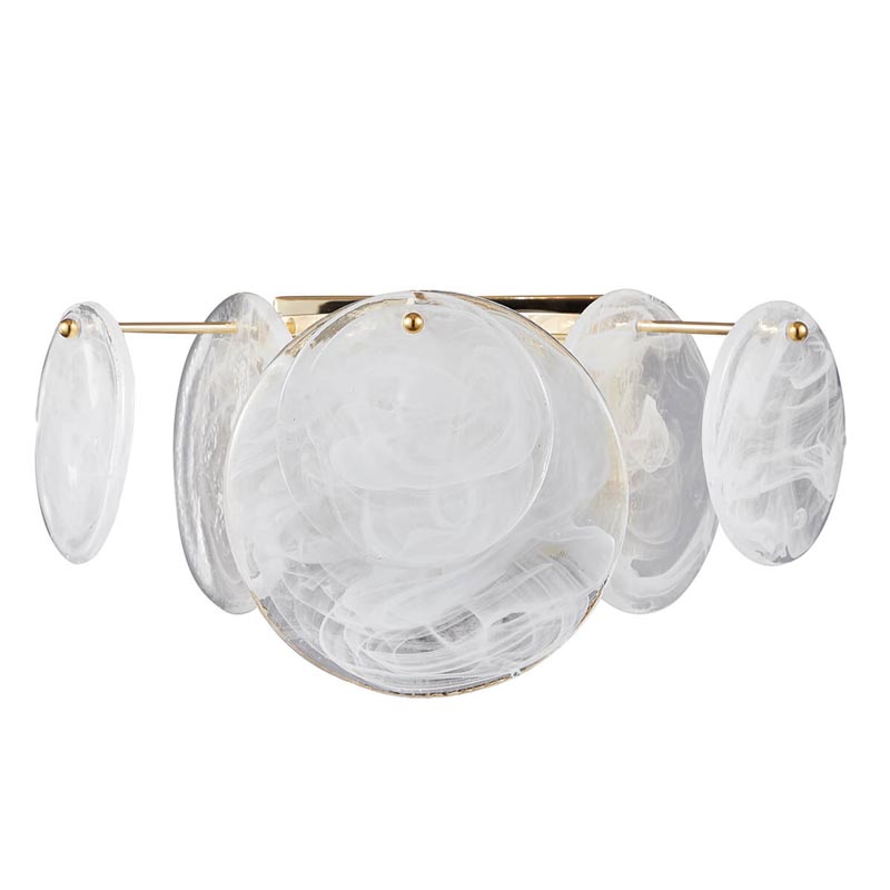 Бра Everett Sconce Белое матовое стекло Золотой Бра Everett Sconce Белое матовое стекло Золотой в Орле | Loft Concept