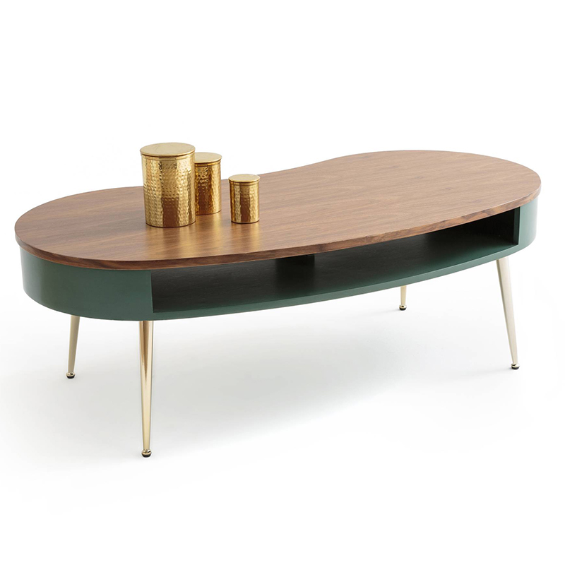 Кофейный стол Torborg Coffee Table Орех Изумрудный Золотой Кофейный стол Torborg Coffee Table Орех Изумрудный Золотой в Орле | Loft Concept