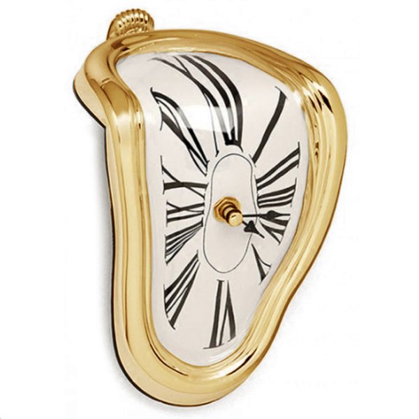 Часы Salvador Dali Soft Clock Gold Золотой Черный Часы Salvador Dali Soft Clock Gold Золотой Черный в Орле | Loft Concept