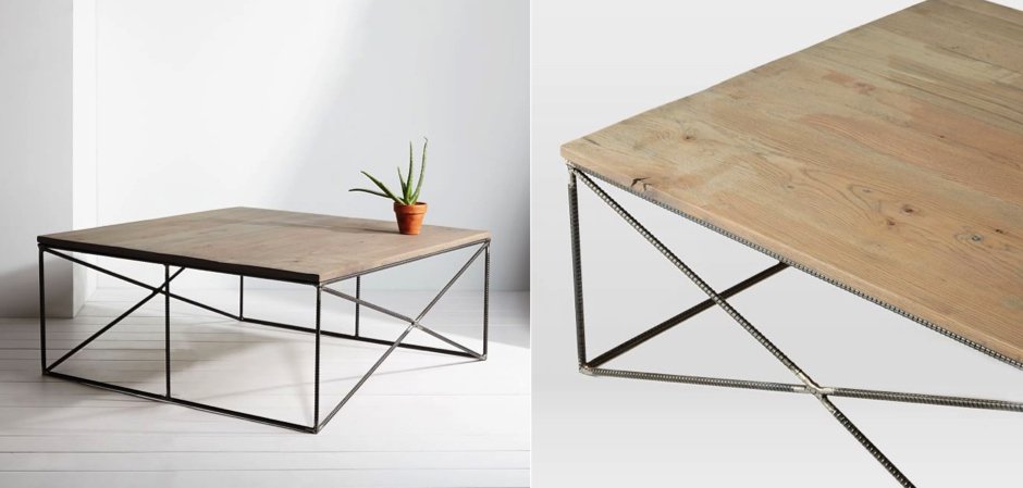 Журнальный стол Industrial Rust Fixtures Coffee Table Журнальный стол Industrial Rust Fixtures Coffee Table - Loft-Concept в Орле