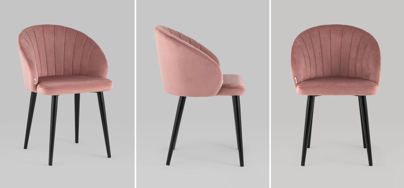 Стул Balsari Chair Пыльно-Розовый Велюр - фото