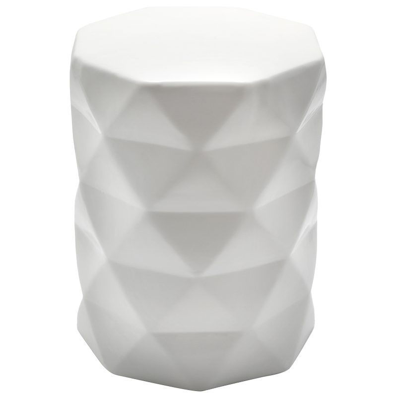 Керамический табурет Octagon Geometric - White Белый Керамический табурет Octagon Geometric - White Белый в Орле | Loft Concept