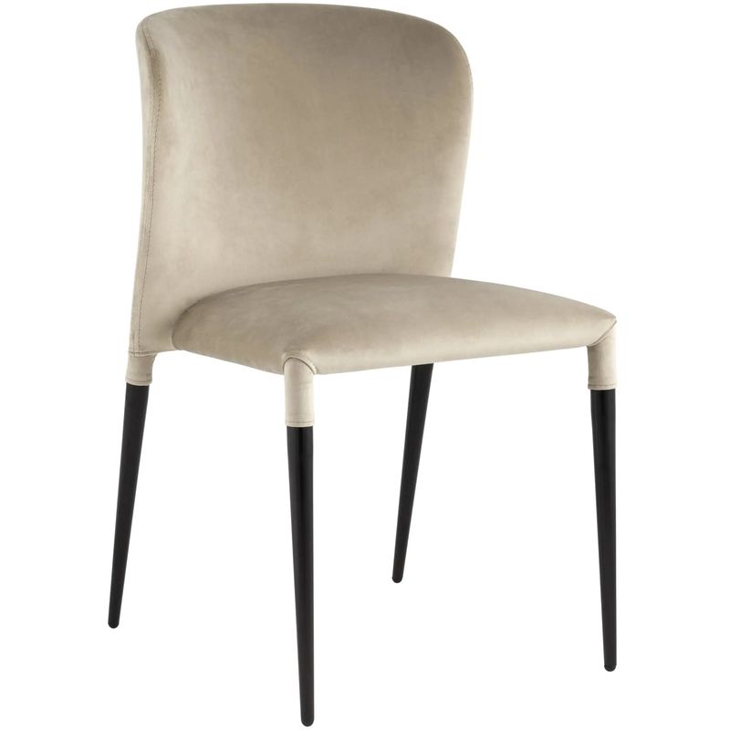 Стул Lori Chair Бежевый Велюр Бежевый Черный Стул Lori Chair Бежевый Велюр Бежевый Черный в Орле | Loft Concept