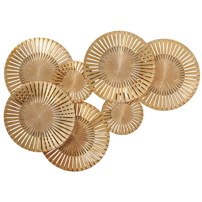 Арт-объект Apollo Gold Wall Plaque Disc gap 7 Золотой Арт-объект Apollo Gold Wall Plaque Disc gap 7 Золотой в Орле | Loft Concept