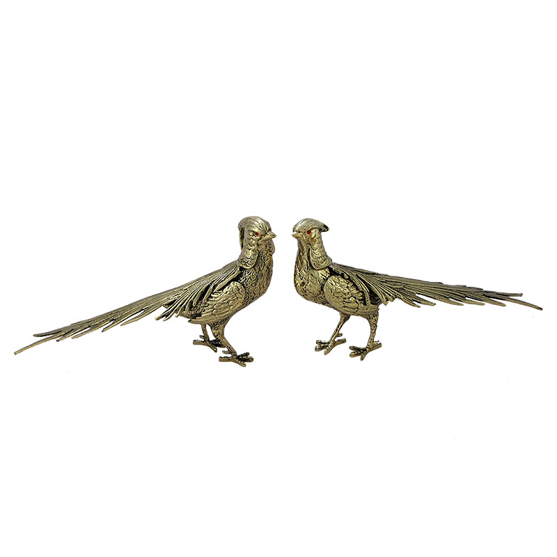 Статуэтка бронзовая пара Фазаны Bronze Birds Золотой Статуэтка бронзовая пара Фазаны Bronze Birds Золотой в Орле | Loft Concept