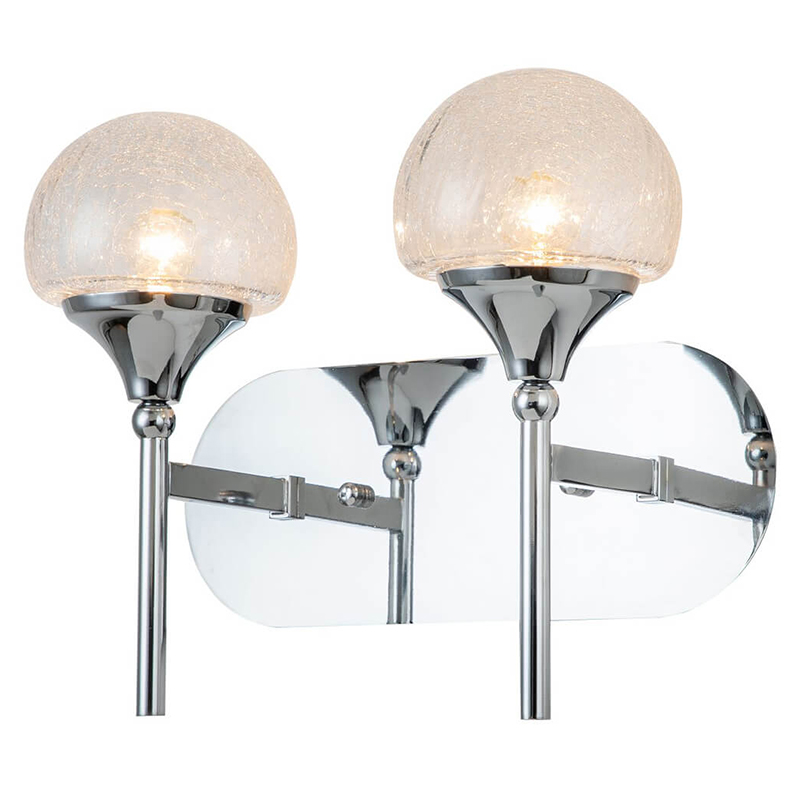 Бра Lluis two Wall Lamp Хром Прозрачный Бра Lluis two Wall Lamp Хром Прозрачный в Орле | Loft Concept