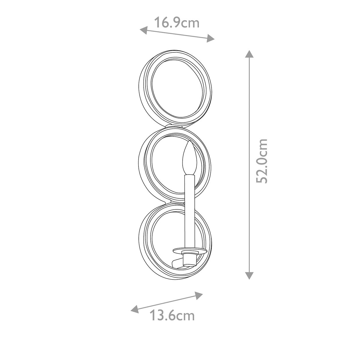 Бра в виде трех круглых зеркал Kichler в Орле