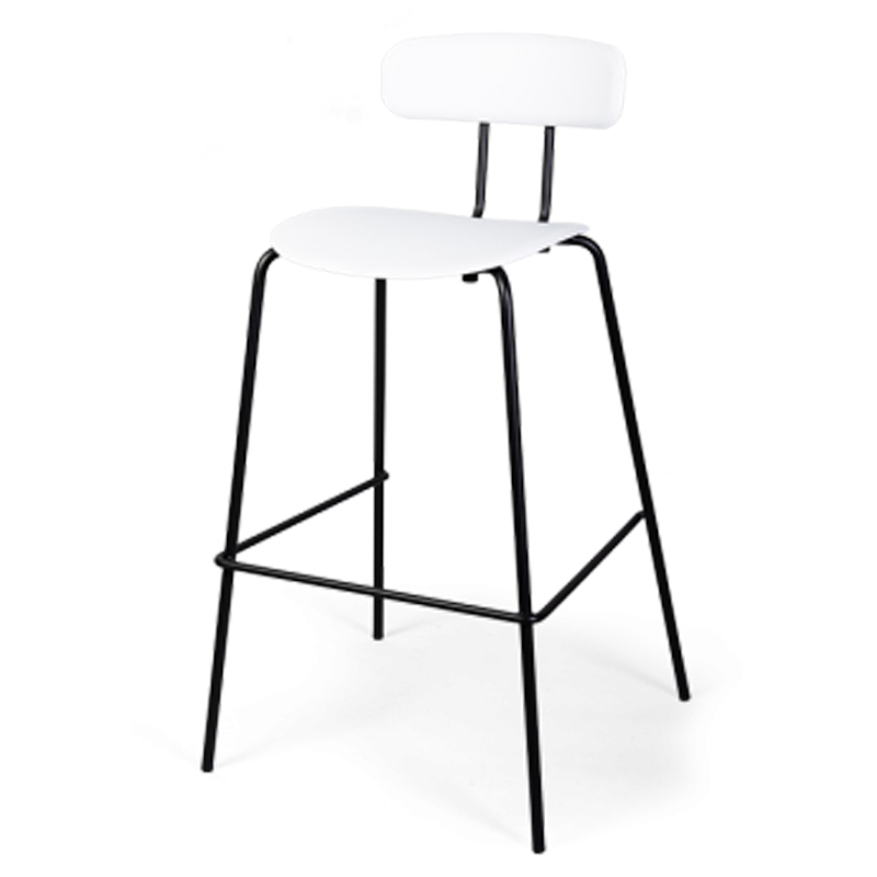 Барный стул Renis Barstool Черный Белый Барный стул Renis Barstool Черный Белый в Орле | Loft Concept