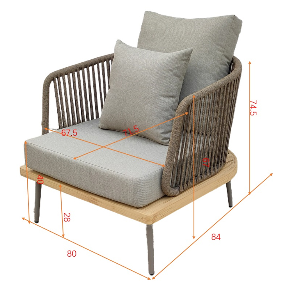 Кресло уличное серое Street Comfort  в Орле