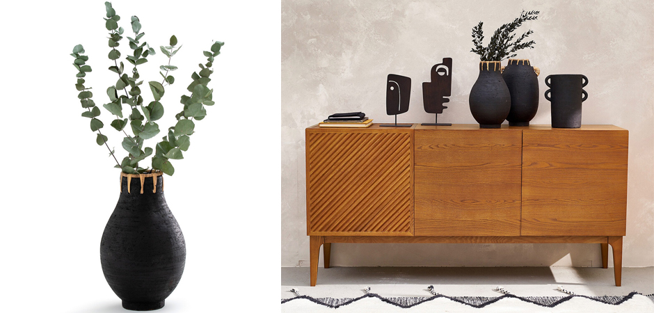 Ваза Ceramic Vase & Rattan D20 Ваза Ceramic Vase & Rattan D20 - Loft-Concept в Орле