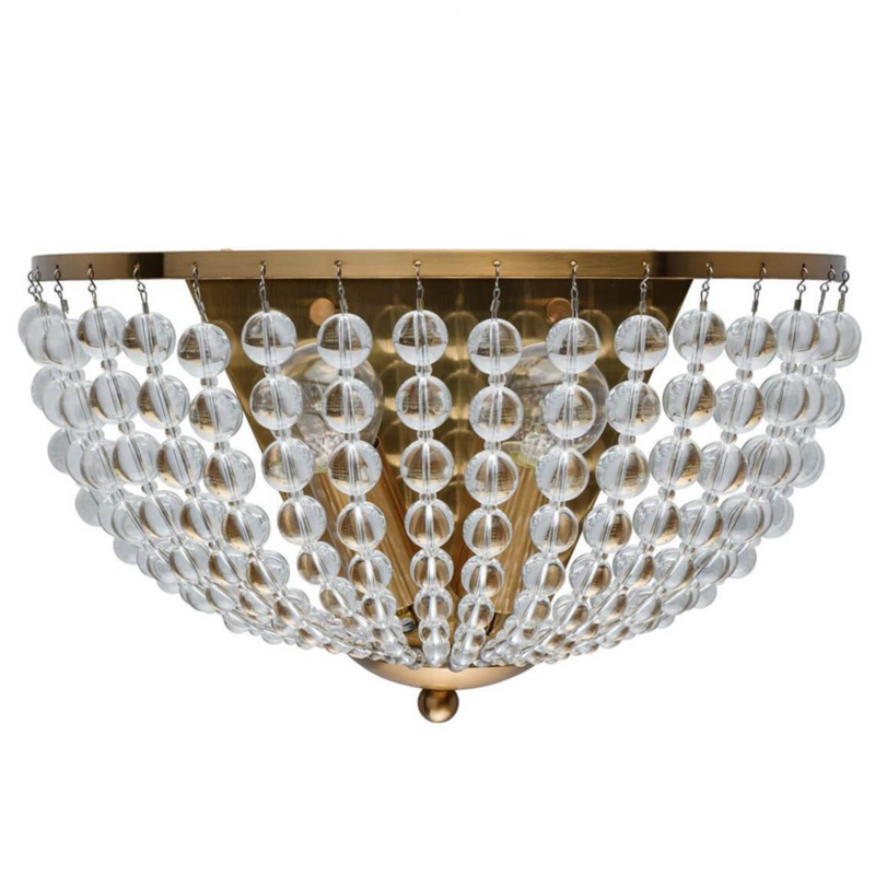 Бра Virginia Clear Beads Wall Lamp Gold Золотой Прозрачное Стекло в Орле | Loft Concept 
