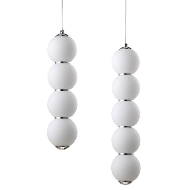Светильник PEARLS Suspension Pendant Lamp A-B Белый Хром Светильник PEARLS Suspension Pendant Lamp A-B Белый Хром в Орле | Loft Concept
