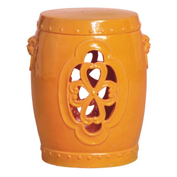 Керамический табурет Clover Garden Stool - Orange Оранжевый Керамический табурет Clover Garden Stool - Orange Оранжевый в Орле | Loft Concept