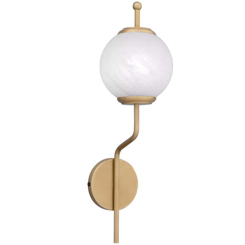 Бра Eichholtz Wall Lamp Deangelo Белый Латунь в Орле | Loft Concept 