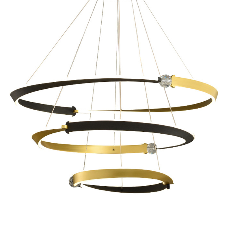 Люстра Кольца Ring Horizontal Cyril Три кольца Черный Золотой Черный Золотой Люстра Кольца Ring Horizontal Cyril Три кольца Черный Золотой Черный Золотой в Орле | Loft Concept