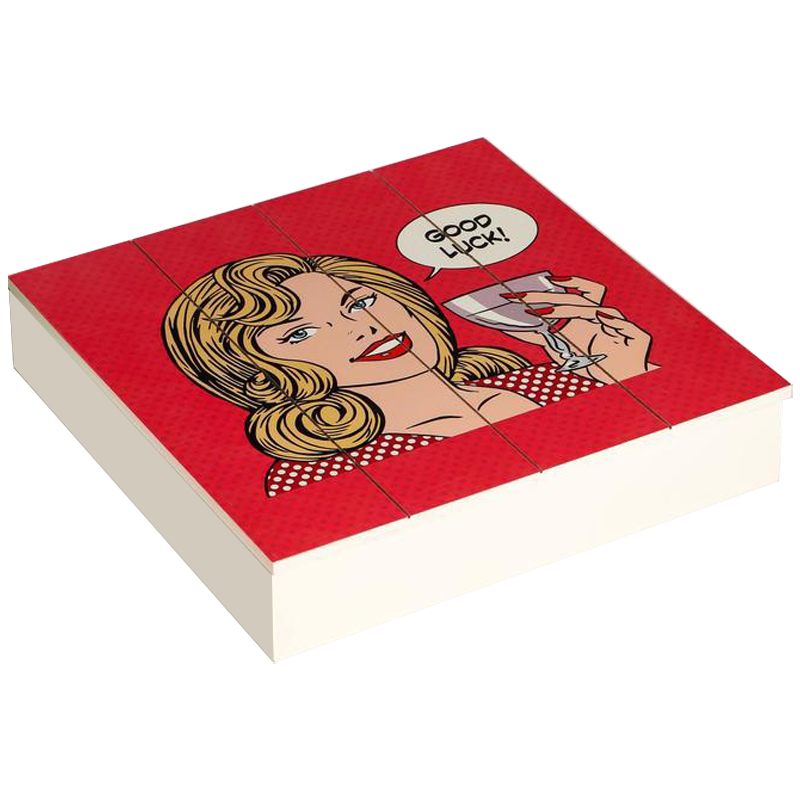 Шкатулка Pop Art Girl red Красный Белый Шкатулка Pop Art Girl red Красный Белый в Орле | Loft Concept