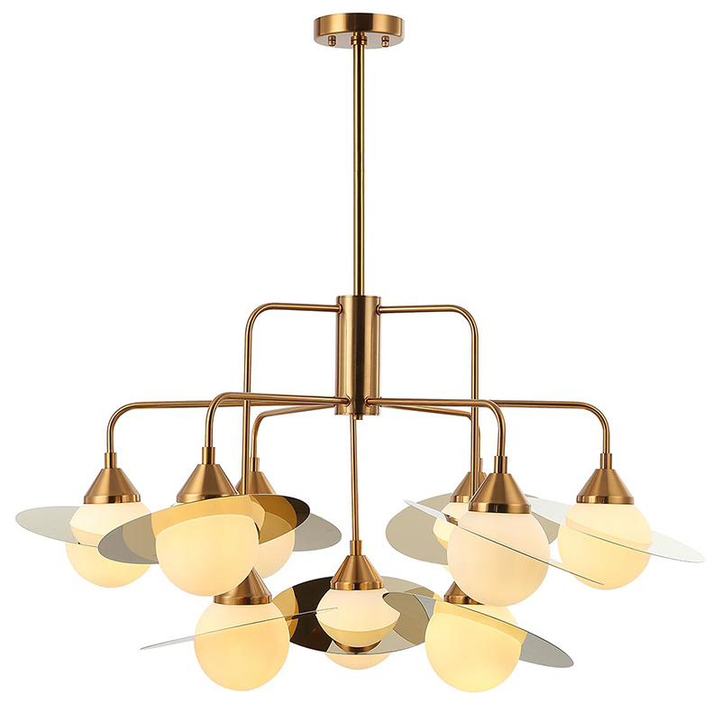 Люстра Phainon Gold Chandelier 9 Золотой Белый Люстра Phainon Gold Chandelier 9 Золотой Белый в Орле | Loft Concept