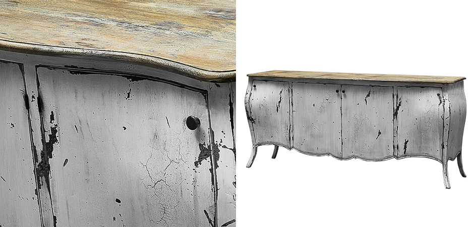 Комод длинный в стиле прованс White Vintage Commode Белый Комод длинный в стиле прованс White Vintage Commode Белый - Loft-Concept в Орле