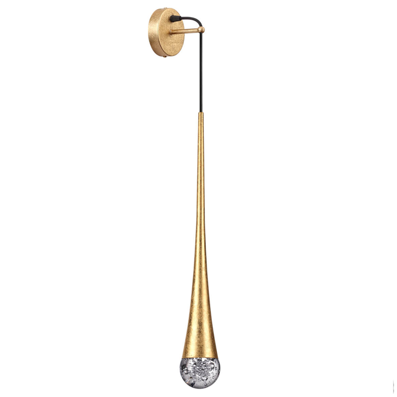 Бра Golden Drop Lamp Золотой Прозрачное Стекло Бра Golden Drop Lamp Золотой Прозрачное Стекло в Орле | Loft Concept