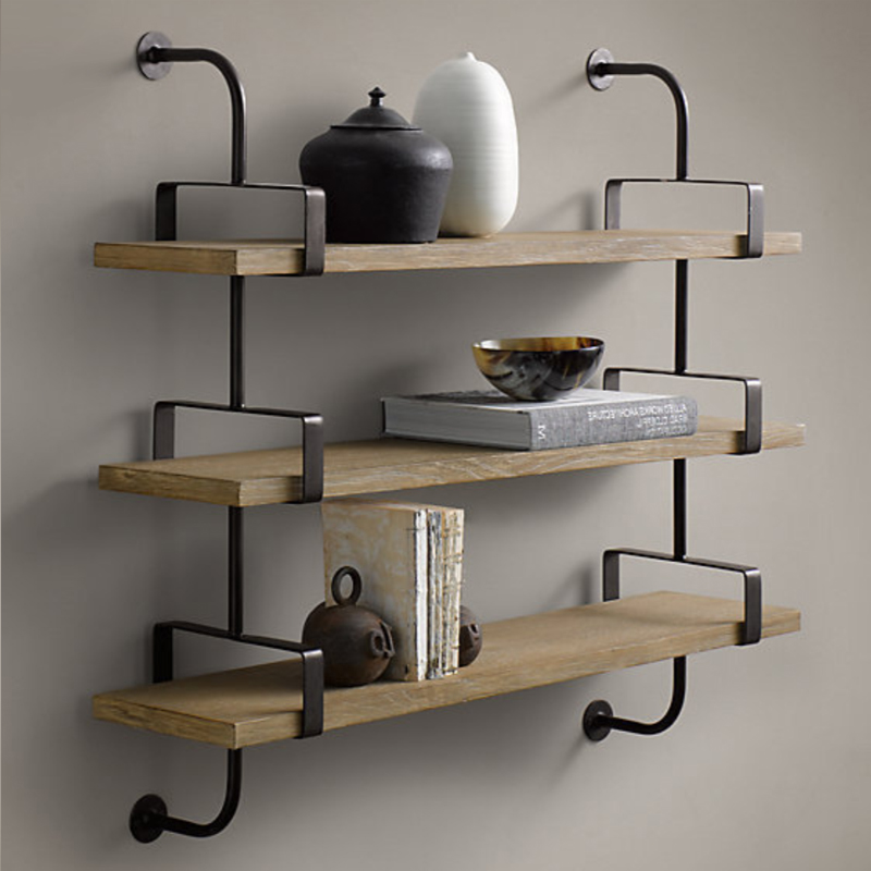 Полка из Дуба RH SHELVING & LEDGES 105 см Графит в Орле | Loft Concept 