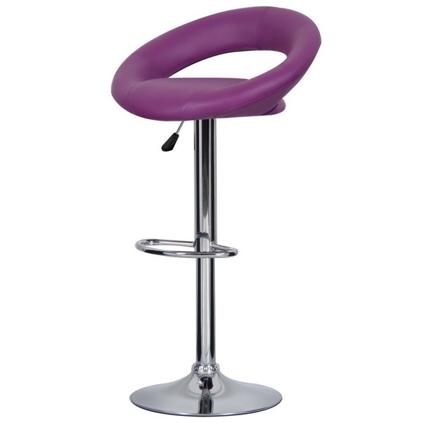 Барный стул Ring Purple Хром Фиолетовый Барный стул Ring Purple Хром Фиолетовый в Орле | Loft Concept