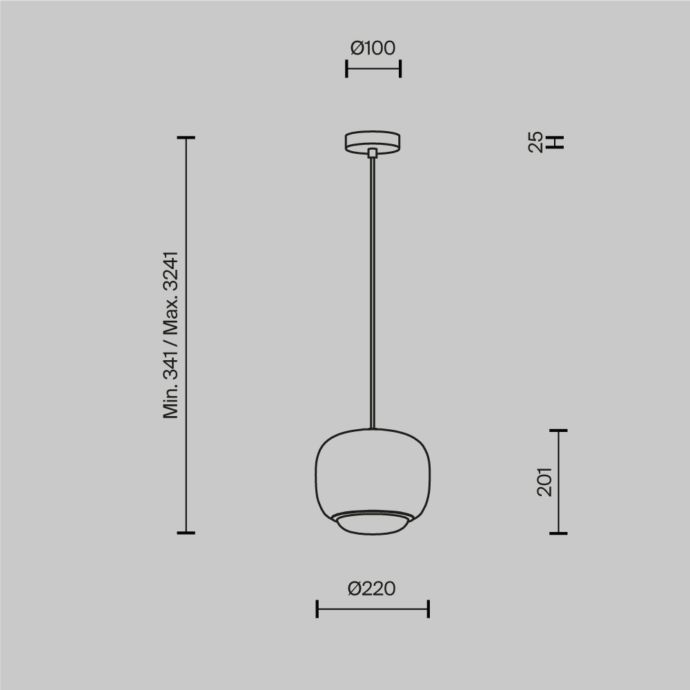 Подвесной светильник Brio Черный 3000К 12Вт в Орле