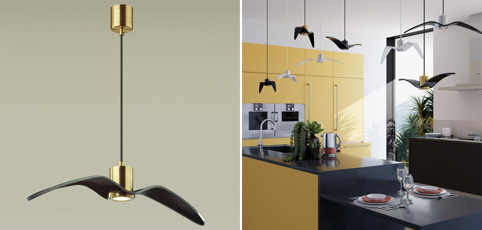 Подвесной светильник Seagull Average Gold черный Подвесной светильник Seagull Average Gold черный - Loft-Concept в Орле