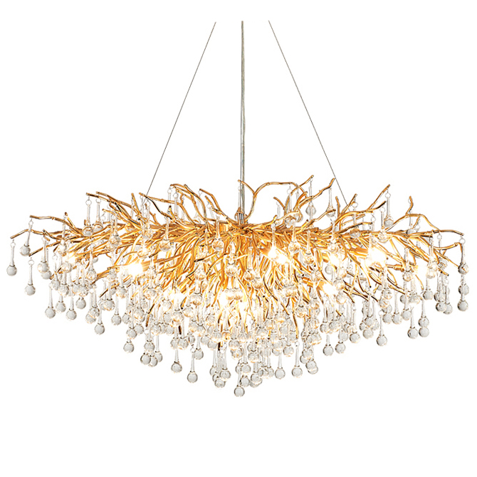 Люстра Droplet Chandelier circle Золотой Прозрачное Стекло Шампань Люстра Droplet Chandelier circle Золотой Прозрачное Стекло Шампань в Орле | Loft Concept