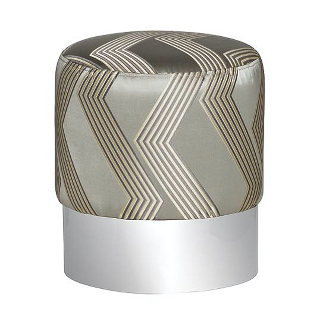 Пуф Silver Chevron Puff Бежево-серый Серебряный в Орле | Loft Concept 