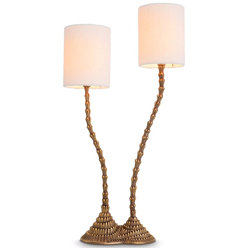 Настольная лампа Eichholtz Table Lamp Forenza Латунь Белый Настольная лампа Eichholtz Table Lamp Forenza Латунь Белый в Орле | Loft Concept