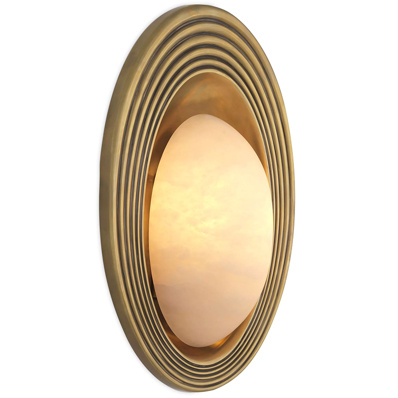 Бра Eichholtz Wall Lamp Savono Латунь Античная полированная Белый Бра Eichholtz Wall Lamp Savono Латунь Античная полированная Белый в Орле | Loft Concept