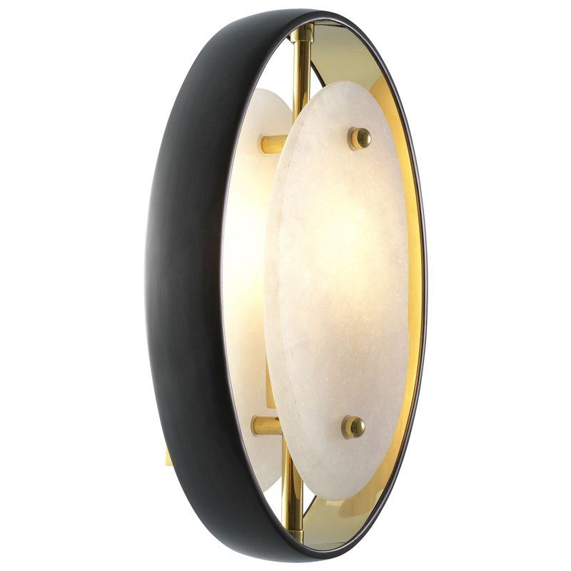 Бра Eichholtz Wall Lamp Trissoni Глянцевое золото Прозрачный Белый Бра Eichholtz Wall Lamp Trissoni Глянцевое золото Прозрачный Белый в Орле | Loft Concept