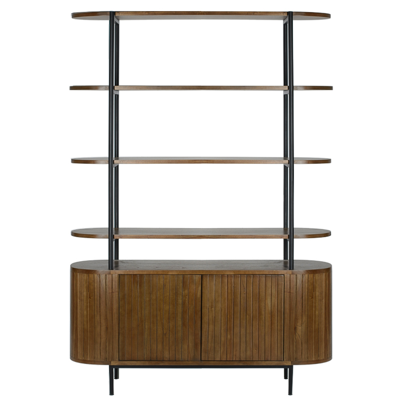 Стеллаж Rockwell Wood Rack Коричневый Черный Стеллаж Rockwell Wood Rack Коричневый Черный в Орле | Loft Concept