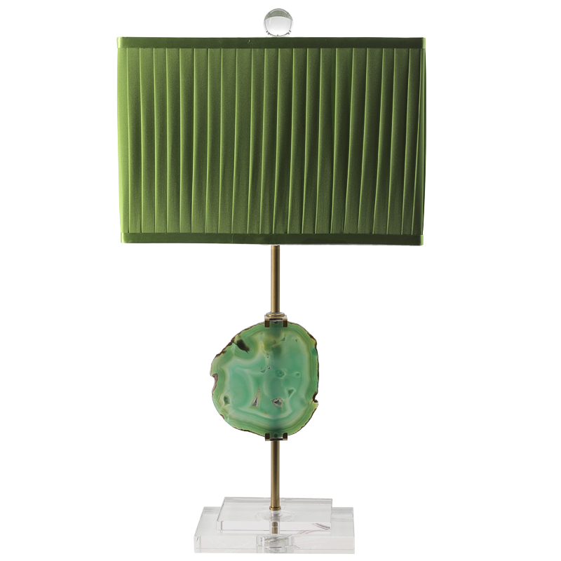 Настольная лампа Green Agate Design Table Lamp Зеленый Латунь Прозрачное Стекло Настольная лампа Green Agate Design Table Lamp Зеленый Латунь Прозрачное Стекло в Орле | Loft Concept