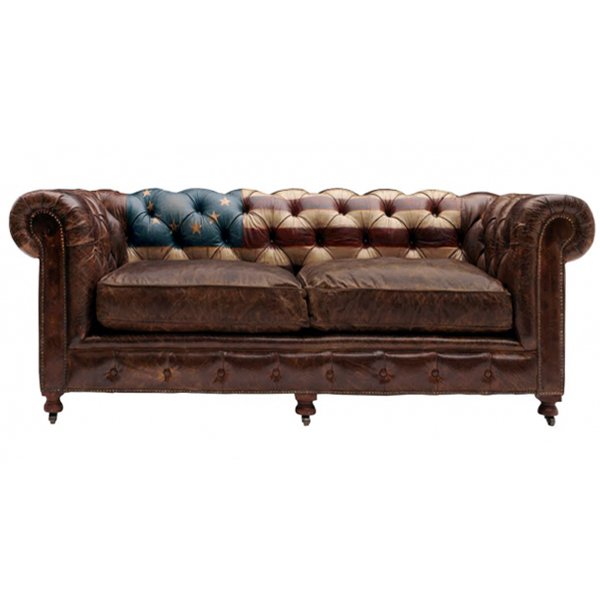 Диван Chesterfield Rebel Sofa Stars & Stripes Andrew Martin Коричневый Диван Chesterfield Rebel Sofa Stars & Stripes Andrew Martin Коричневый в Орле | Loft Concept