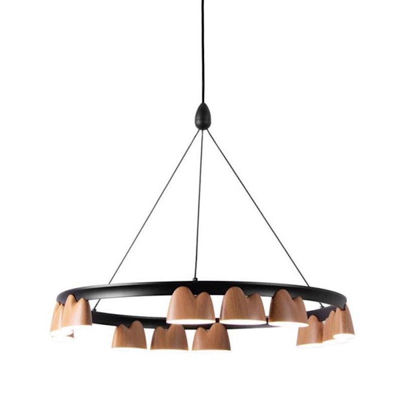 Люстра Collection Wooden Eco Light  Черный матовый Прозрачный в Орле | Loft Concept 