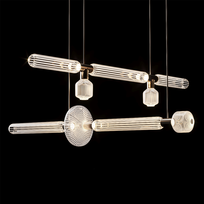 Люстра Pendant Horizontal Глянцевое золото Прозрачный Люстра Pendant Horizontal Глянцевое золото Прозрачный в Орле | Loft Concept