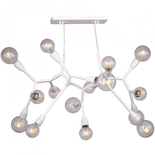 Люстра Polygon Chandelier 15 White Белый Люстра Polygon Chandelier 15 White Белый в Орле | Loft Concept