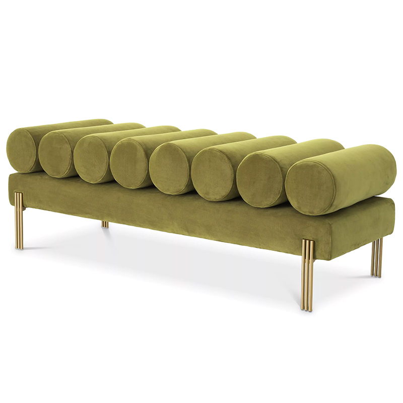 Банкетка Eichholtz Bench Oxley Green Зеленый Латунь Банкетка Eichholtz Bench Oxley Green Зеленый Латунь в Орле | Loft Concept