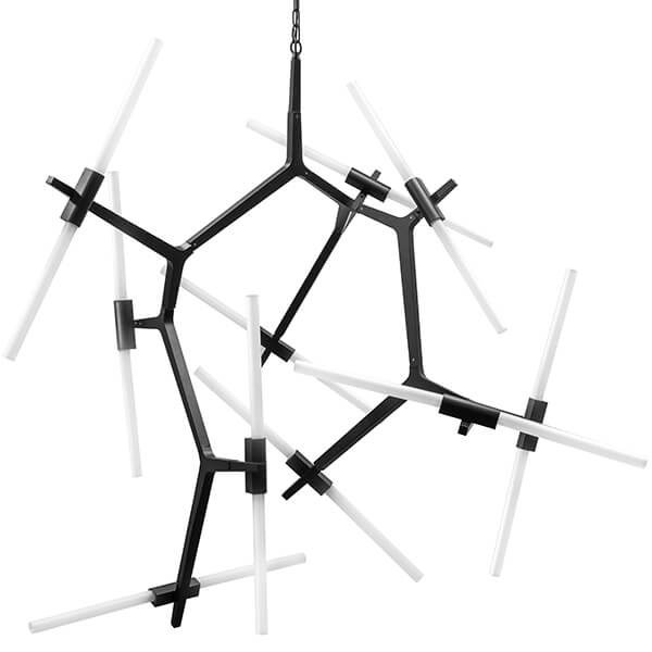 Люстра Агнес Chandelier Black 20 Белый Черный Люстра Агнес Chandelier Black 20 Белый Черный в Орле | Loft Concept