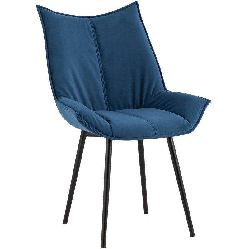 Стул Oslo Chair Синий Велюр Синий Черный Стул Oslo Chair Синий Велюр Синий Черный в Орле | Loft Concept