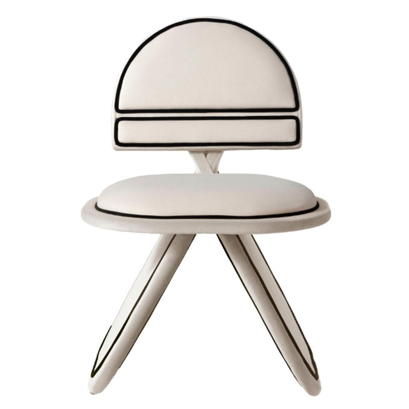 Дизайнерский Стул Chair Armchair Velvet Grey Dovain Studio Design Sergio Prieto Deco Upholstered Белый в Орле | Loft Concept 