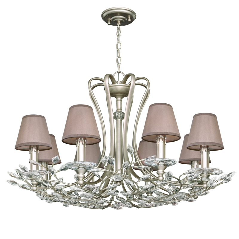 Люстра Loretta Chandelier grey Белое золото винтаж Прозрачный Серый Люстра Loretta Chandelier grey Белое золото винтаж Прозрачный Серый в Орле | Loft Concept