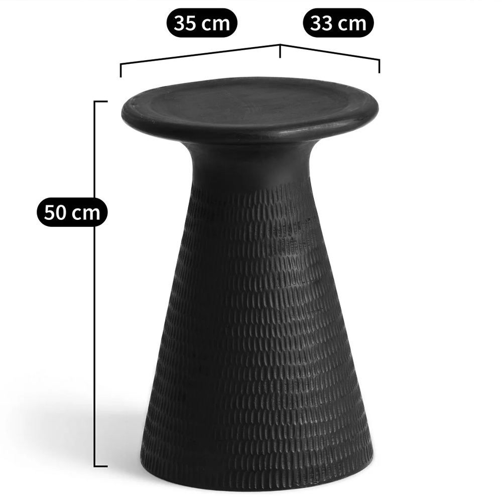 Круглый приставной столик из массива манго Piero Black Side Table Круглый приставной столик из массива манго Piero Black Side Table в Орле