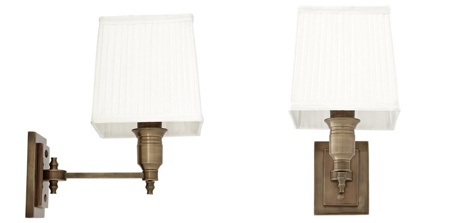 Бра Wall Lamp Lexington Single Brass+White Бра Wall Lamp Lexington Single Brass+White - Loft-Concept в Орле