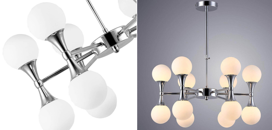 Люстра Ball Valley Chandelier Chromium 12 Люстра Ball Valley Chandelier Chromium 12 - Loft-Concept в Орле