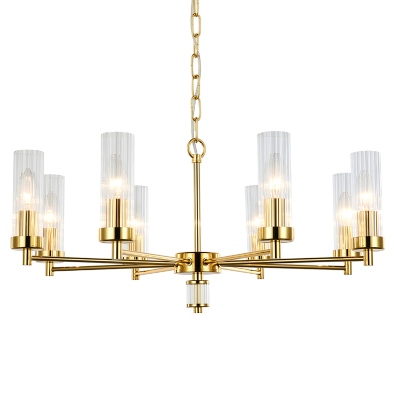 Люстра Jeanette Chandelier Gold 66 Глянцевое золото Прозрачный в Орле | Loft Concept 