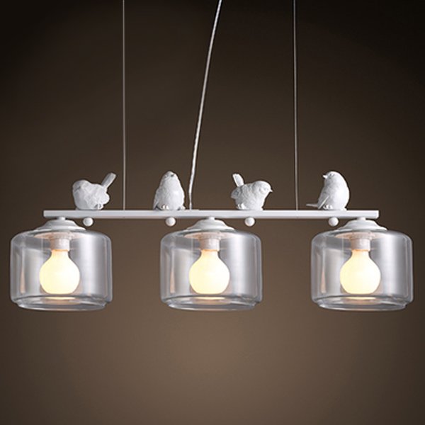 Светильник Provence Bird Pendant Line 3 cylinder Белый Светильник Provence Bird Pendant Line 3 cylinder Белый в Орле | Loft Concept